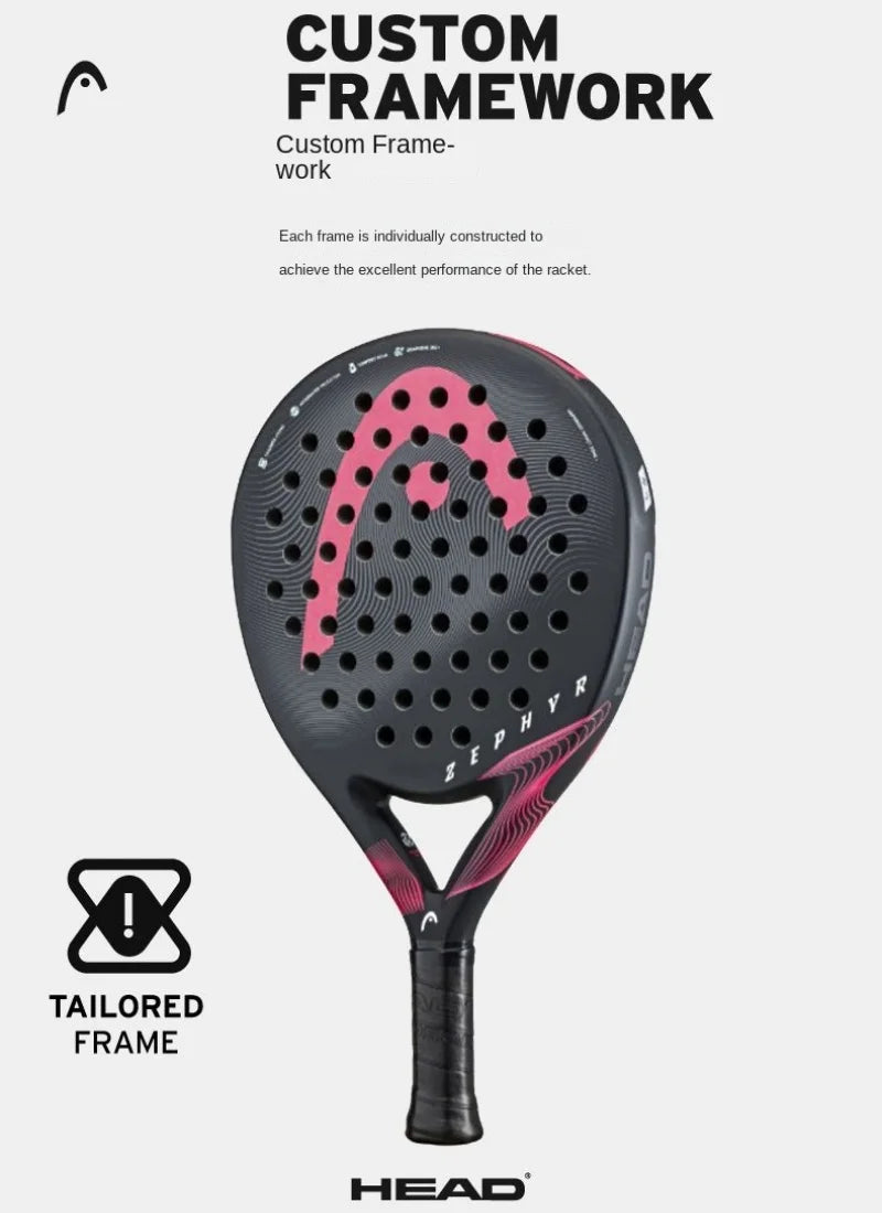 Genuine HEAD Tennis Padel Rackets ZEPHYR Series Carbon Fibre EVA Memory Flex Foam Core Padel Tennis Racquets Lightweight Secondary image