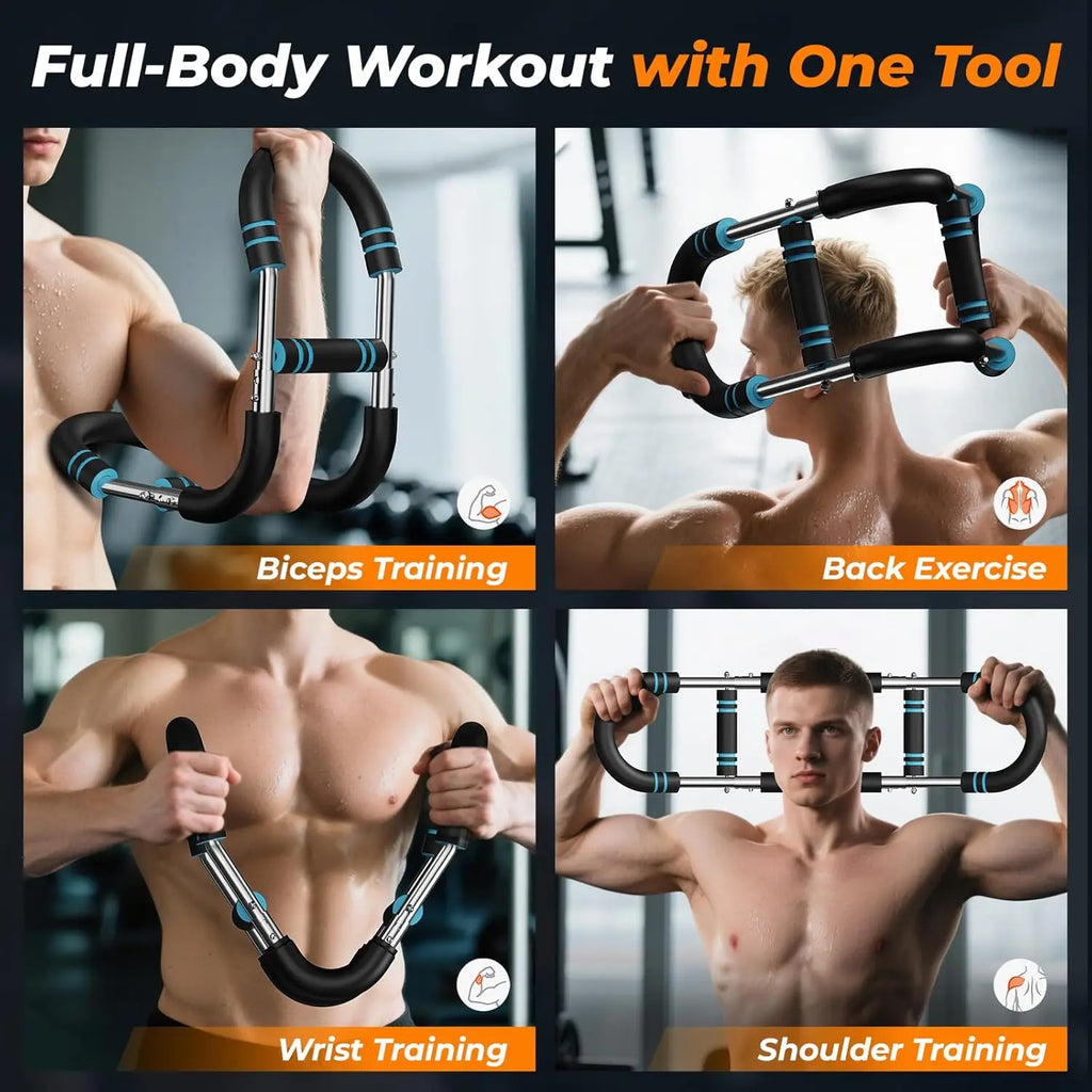 U Shape Arm Trainer Hand Gripper Non-Slip Grip 60-100lb Power Twister Bar Fitness Equipment for Gym Home Muscle Exercise