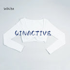 QINACTIVE Women Yoga Shirts Crop Top Long Sleeves Shirts for Women Yoga Sports Fitness Gym Clothes Workout Tops