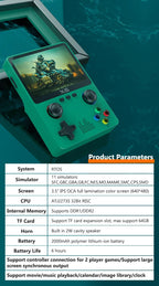 Retro Handheld Game Console 3.5Inch IPS Screen Dual 3D Joystick 11 Simulators GBA Video Game Players 10000+ Games for Kids Gifts