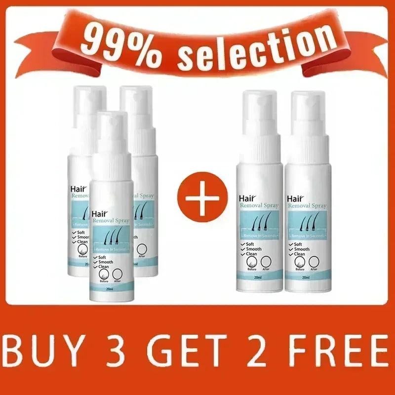 Permanent Hair Removal Spray Dissolves Hair Instantly Sprays On Effortlessly Gentle on Skin Pain-Free Long-Lasting Results