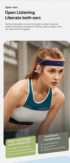 Original ERAZER XF22 Earphone Bluetooth 5.4 Sports Wireless Headphones Bone Conduction Headsets with Mic Neckband headphones