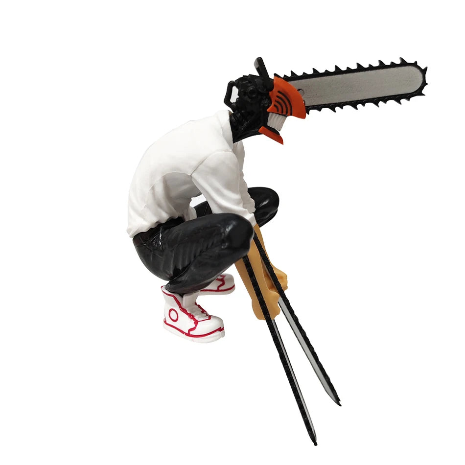Anime Chainsaw Man Figure 2pcs Set Denji Action Figural 14-17cm Car Decoration Doll PVC Model Collection Toys Children Gifts