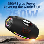ZEALOT-S89 250W Waterproof Portable Loud Bluetooth Speaker, Wireless Outdoor Boombox SubwooferTriple Passive Radiators-Deep Bass