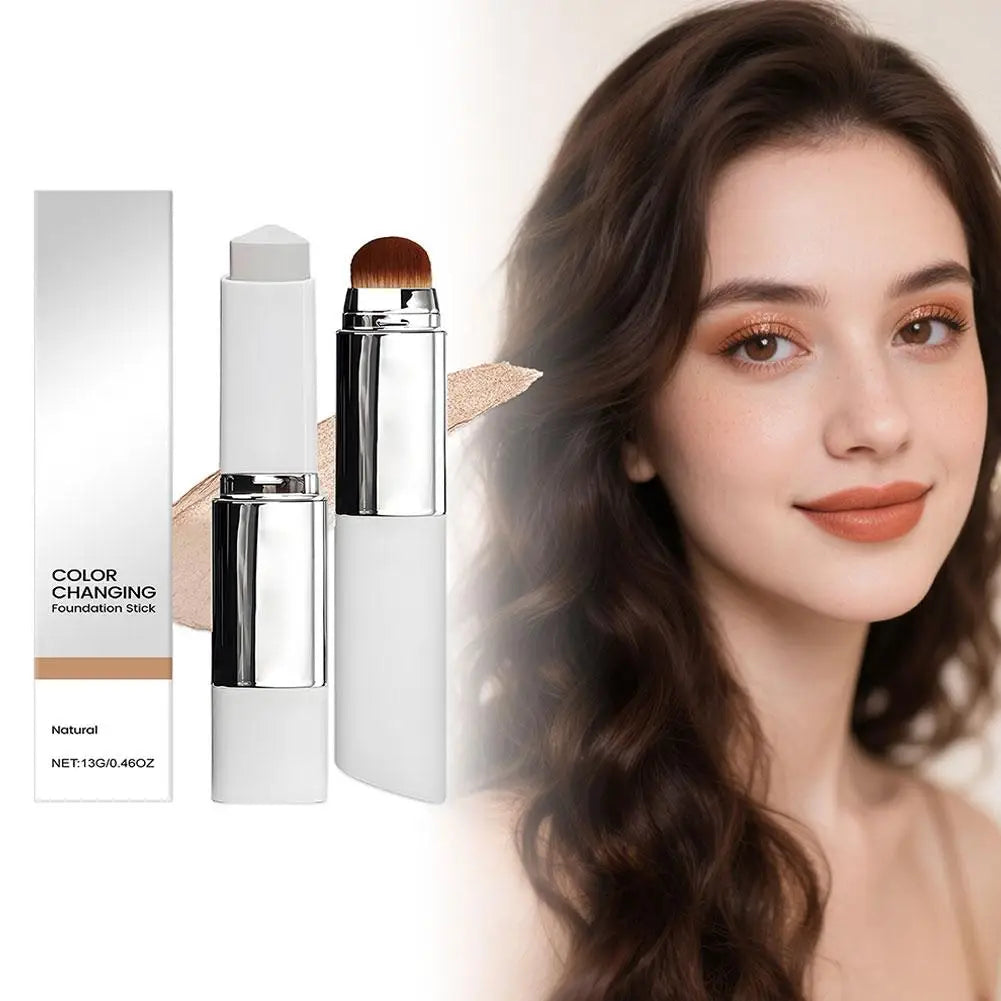2-in-1 Color-Changing Foundation Stick Liquid Lightweight Moisturizing Brightening Foundation Color Changing For All Skin Types Secondary image