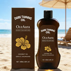 OceAura Tanning Oil Lotion Deep Moisturizing Nourishing Skin Rejuvenating Long Lasting Tan Lightweight Non Greasy Bronzing Oil