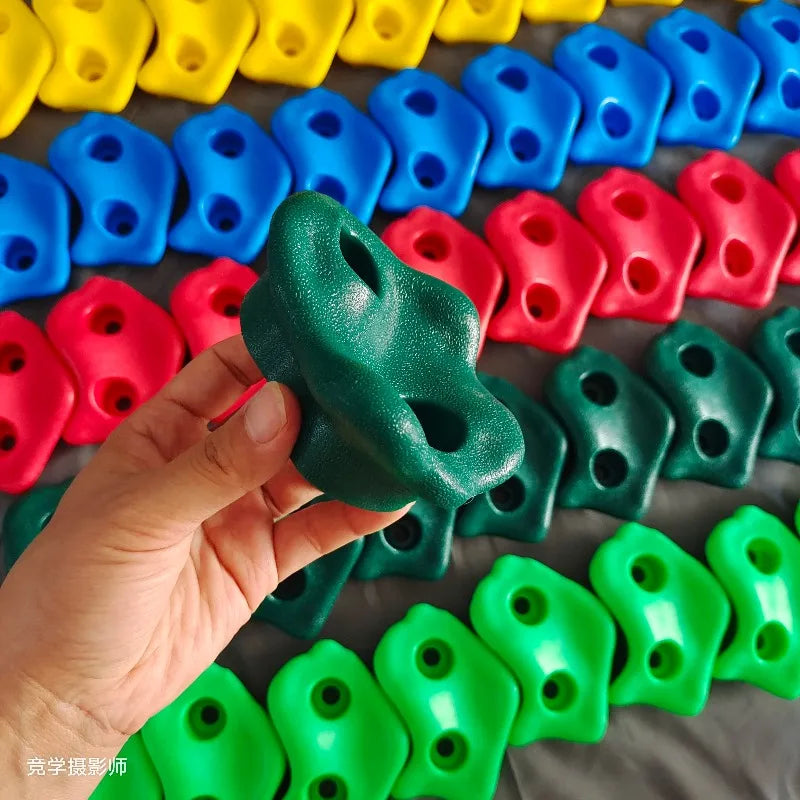 Kids Plastic Rock Climbing Wall Holds Games Indoor Outdoor Climbing Stones Set Playground DIY Rock Stone Wall Random Color