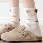 Fashion Sweet Cute 3D Animal Ears Pig Hosiery Winter Warm Cartoon Socks for Children Harajuku Cotton Soft Home Floor Sock