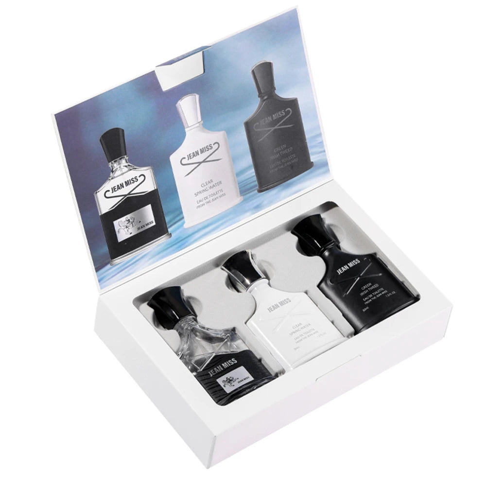 Fresh Natural 90ml Perfume Men Gift Box 3pcs Set Lasting Cologne Scent Perfumy Męskie Charming Man Perfumes Hombres Originales