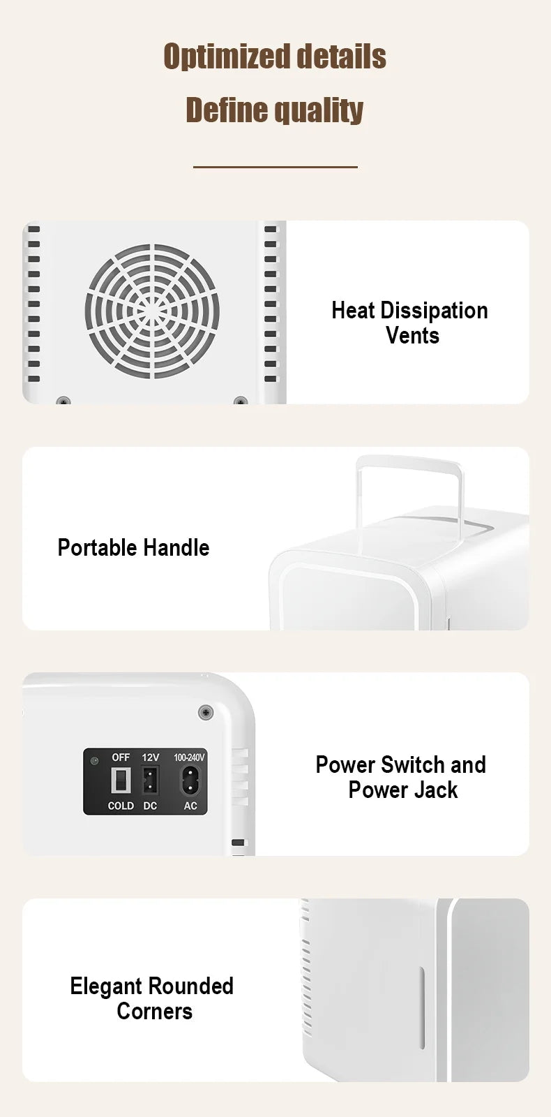 Mirror Car Refrigerator Home Small Fridge Mask For Makeup Cosmetics Home Refrigerator Cooling With LED Light Refrigerator For Makeup 4L/6L EU