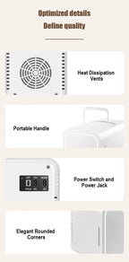 Mirror Car Refrigerator Home Small Fridge Mask For Makeup Cosmetics Home Refrigerator Cooling With LED Light Refrigerator For Makeup 4L/6L EU