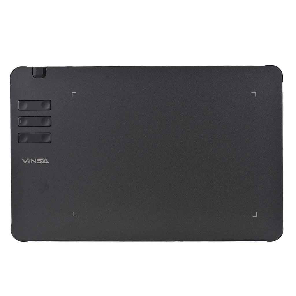VINSA T1161 Graphics Drawing Tablet Ultra-thin Art Creation Sketch with Battery-free Stylus 8 Pen Nibs 8192 Levels Pressure