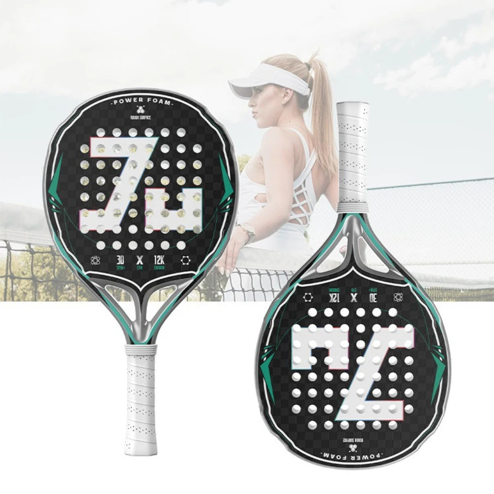 2025 Padel Tennis Racket 12K Carbon Fiber EVA Memory for Beginner High Quality Balance Padel Paddle Round Shape Padel Racquets Secondary image