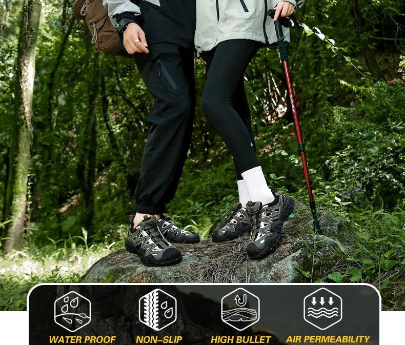 Spring Summer Fashion Pink Women's Hiking Sneakers Comfortable Non-slip Trekking Shoes Trainers Man Outdoor Sports Sneakers Men
