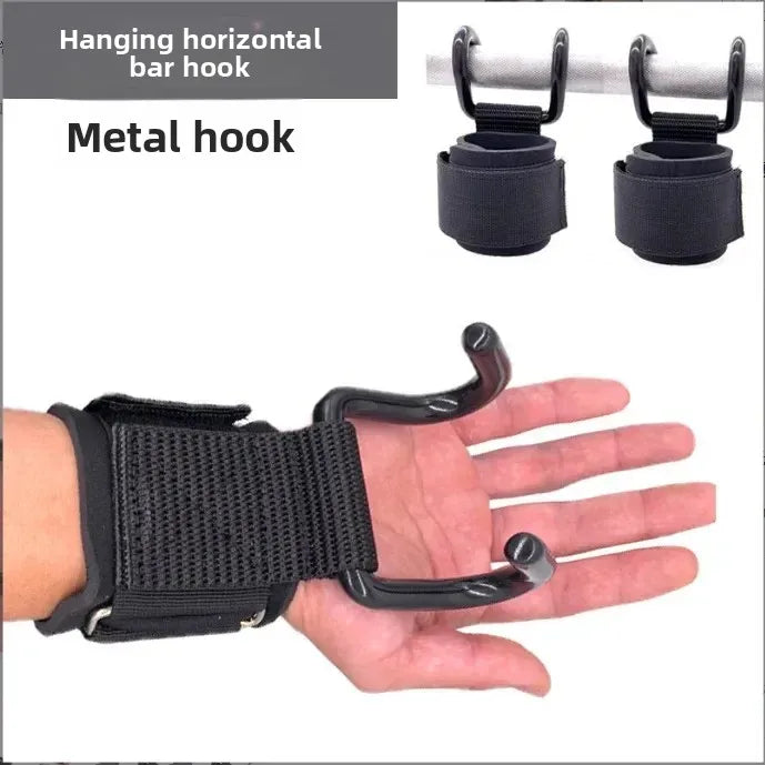 1/2PC Non-Slip Weight Lifting Hookspremium Pair of Straps Weightlifting Deadlift Chin Pull Up and Exercise Fitness Hook Training