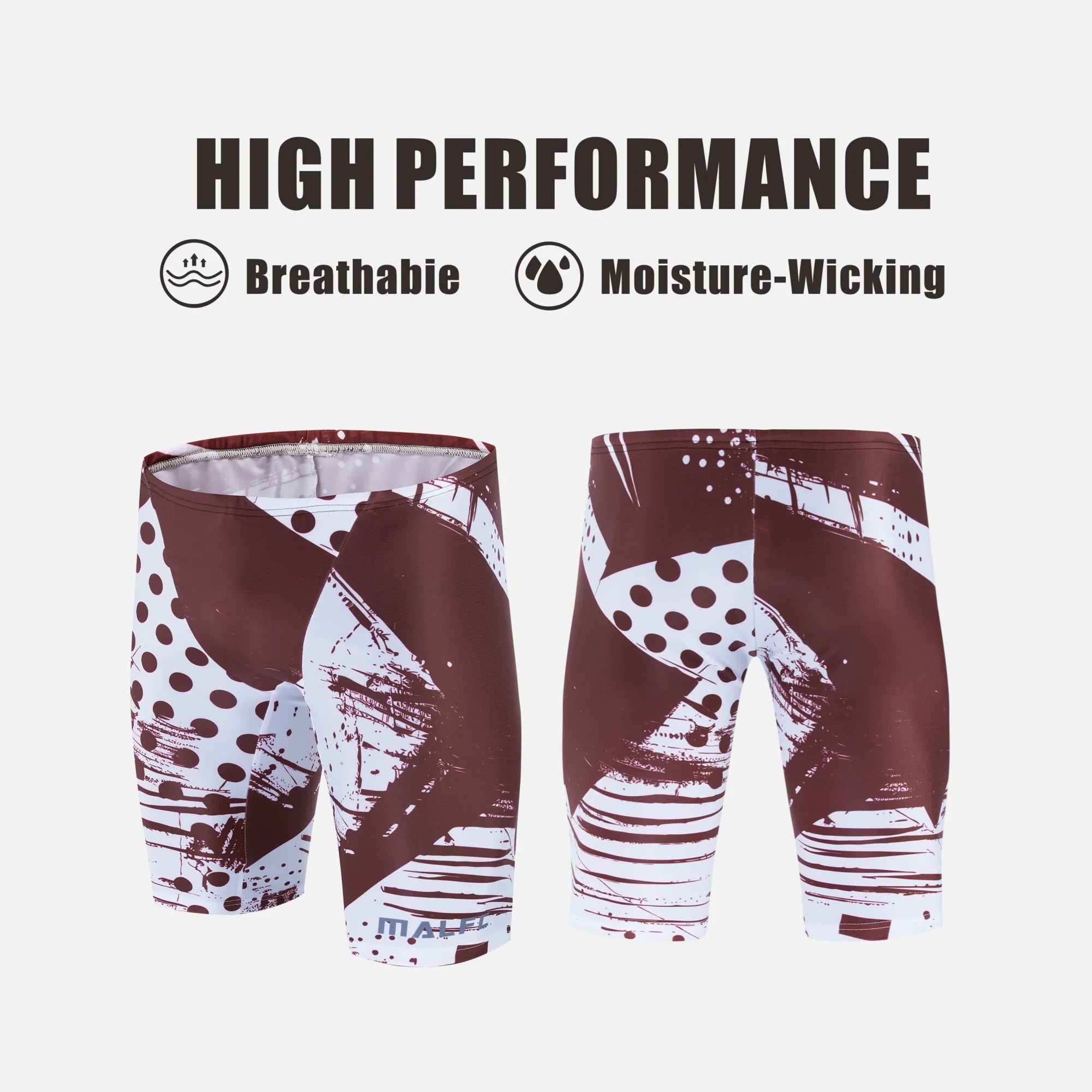 MALFC Summer Men's Swim Jammer Short Training Swimsuit Quick Drying Beach Swimming Trunks Swimwear Sports Tights Surf Shorts