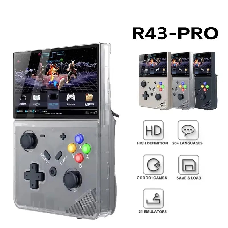 R43 M18 Pro Retro Handheld Video Game Console HD 4.3-inch LED Screen Original 3D Home 4K Large PSP PS1 Built in 25 Simulators Secondary image