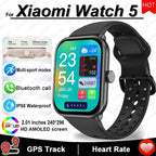 For Xiaomi Watch 5 Smart Watch Men HD AMOLED Screen Heart Rate Bluetooth Calling GPS Tracking Waterproof Sports SmartWatch Women
