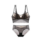 SuyaDream, Woman Lace Bra Set, Real silk Linings, Thin Mold Cup, Wire Free, Meshes Sheer Underwears, 2025 cozy Intimates