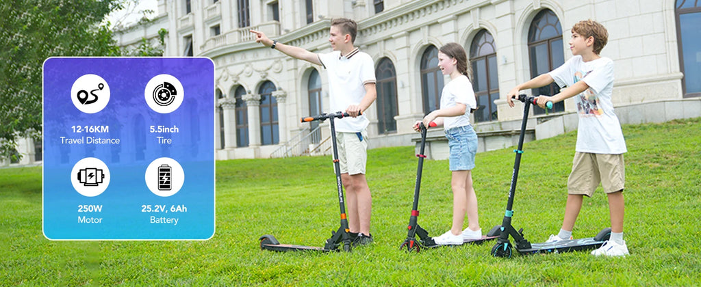 RCB R15 electric Scoot for children 8-16 years old, for children, for 8 kg, foldable, Double brake system, Max 16KM range