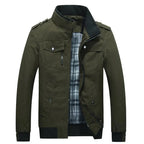 2023 new Pilot Bomber Jacket Coats Mens Cotton Cargo Jackets With Zipper Pockets Retro Casual Work Jacket Male Clothing Outwear
