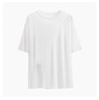 DRUR Women Thin Summer Yoga Shirts Loose Fit Breathable Workout Tops with Side Slits Lightweight Running Sport Tee Athletic Wear