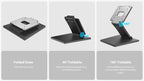 UPERFECT VESA Desktop Monitor Holder 15-22" LCD LED Folding Display Touch Screen Stand Mount Support Metal Bracket Load 6.5kg