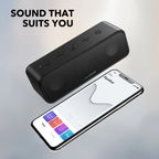 Sound core 3 from Anker: Bluetooth 5.0 loudspeaker, 24 Hours Playtime, IPX7 Waterproof Stereo Sound with Titanium Membrane Tre