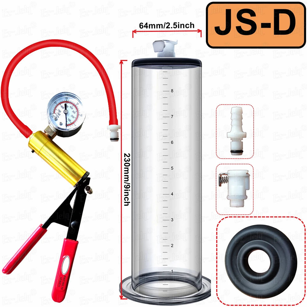 Acrylic Penis Pump Manual Penis Enlarger Sex Toy For Man Vacuum Pump Male Masturbation Penis Enlargement Trainer Adults Product