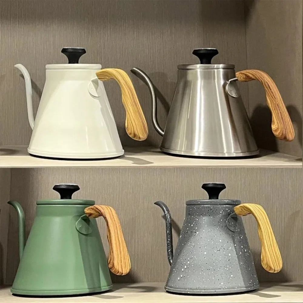 Stainless Hand Drip Coffee Maker with Thermometer Goose Beak Kettles Teapot Gooseneck Kettle Coffee Pot Main image