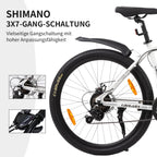 Vankel 27.5 Inch Mountain Bike for Adults,21-Speed Gear System, Dual Disc Brakes, All-Terrain Bicycle for Men & Women Bike Gifts