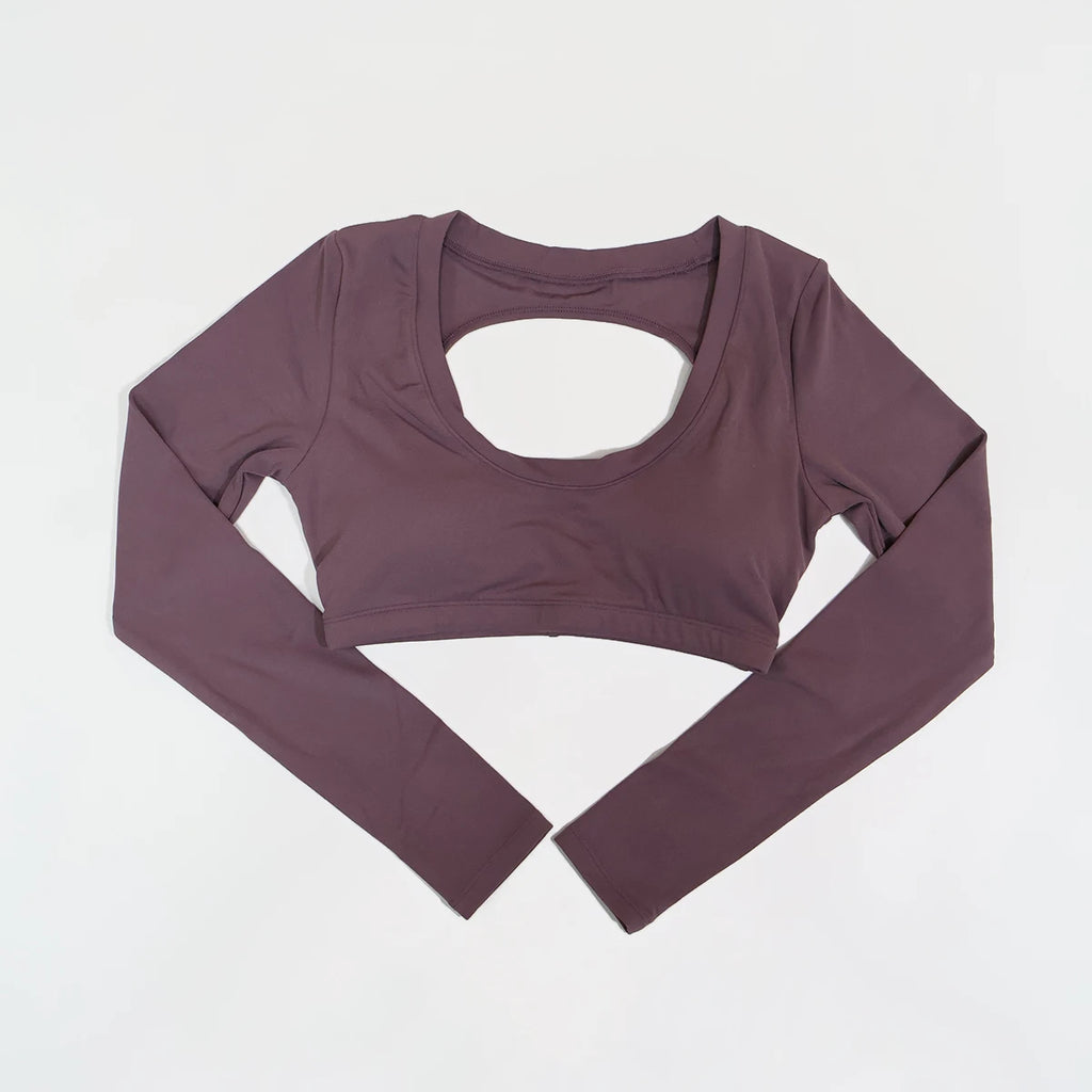 New Summer Women's Backless Long Sleeved Yoga Top Breathable Soft Sportswear for Gym Training Comfortable Fitness Clothing Woman