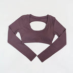 New Summer Women's Backless Long Sleeved Yoga Top Breathable Soft Sportswear for Gym Training Comfortable Fitness Clothing Woman