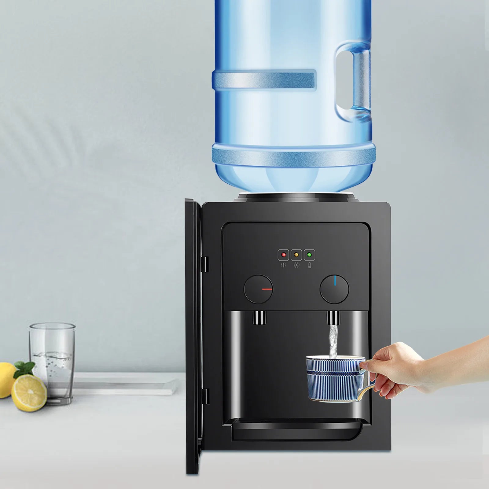 Desktop Electric Water Dispenser Independent Hot and Cold Coffee Office Water Dispenser 550w 85-95 ℃