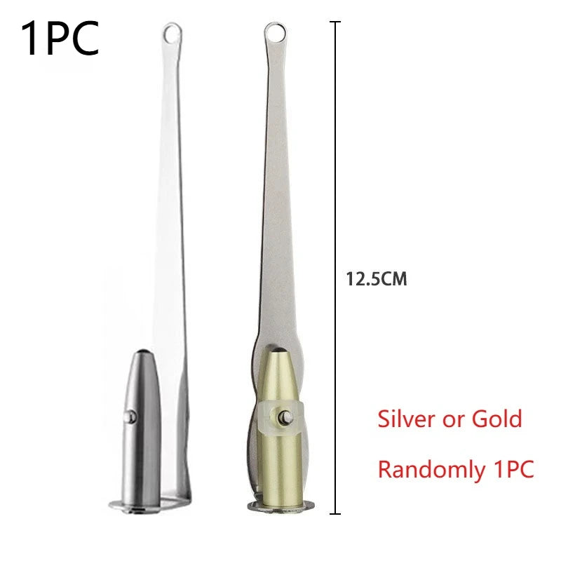 1PC Professional LED Light Tonsil Stone Remover Tool Stainless Steel Cleaner for Oral Care and Ear Wax Removal