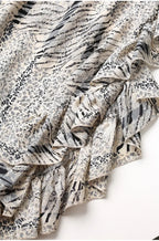 Animal Fiber Fabric~ Casual Dress for Women, Ruffled Silk Dress, Designer Niche Silk Long Dress, New Women's Fashion