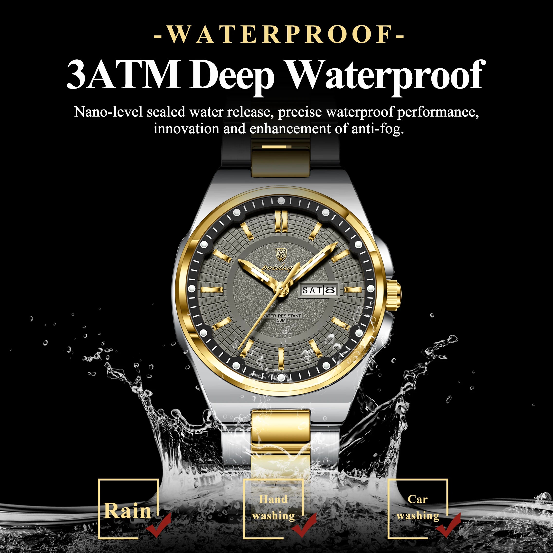 POEDAGAR Fashion Ladies Watch Top Elegant Week Date Woman Clock Quartz Stainless Steel Luminous Waterproof Women's Watches Reloj