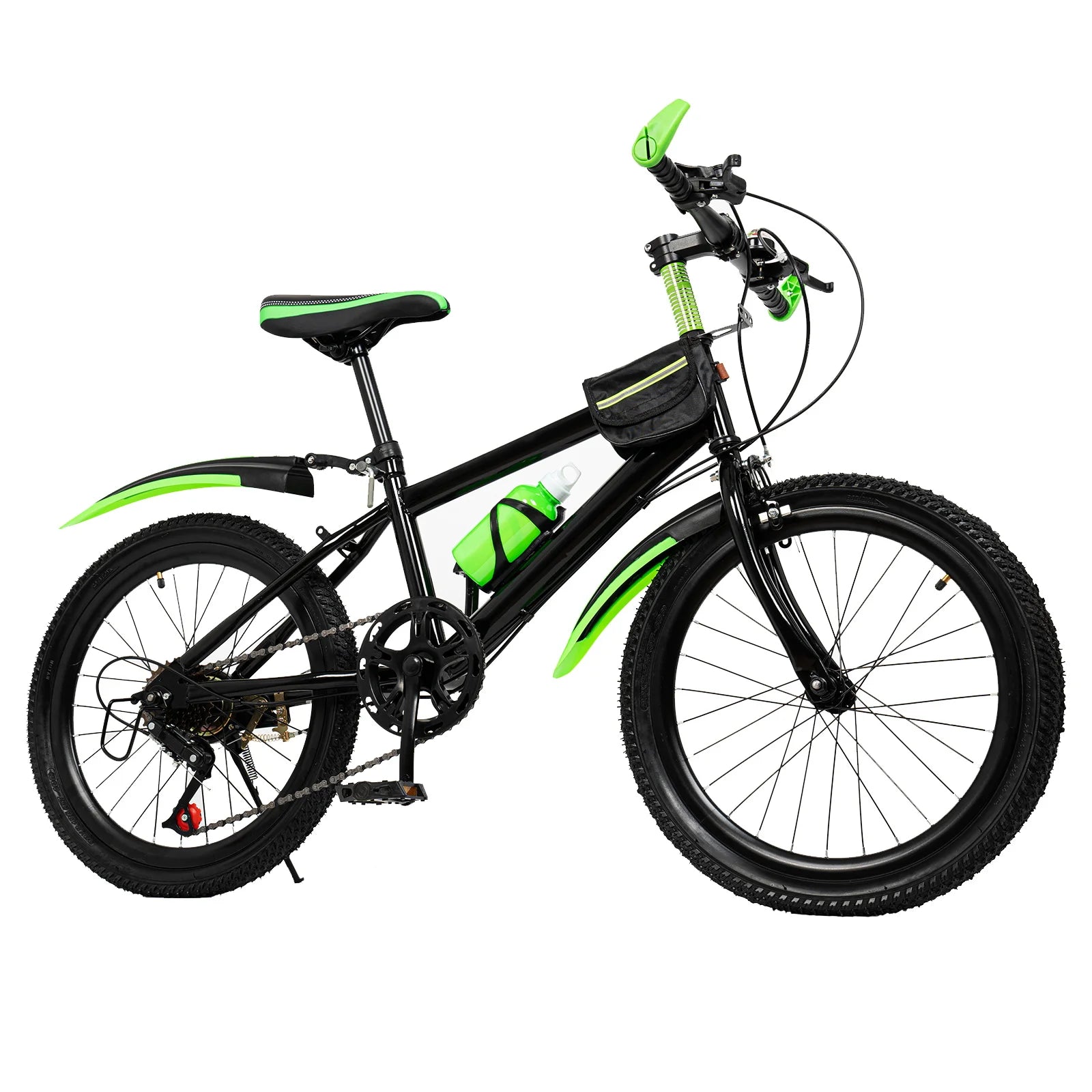 20 Inch 7 Speeds Mountain Bike Adjustable Children's Bicycle with Storage Bag and Compass Bell Braking System Bike Secondary image
