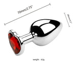 Metal Anal Plug for Women Men Couples Butt Plug Butt Toy Adult Game Masturbator Anal S/M/L Diamond Sex Toy for Adult Products