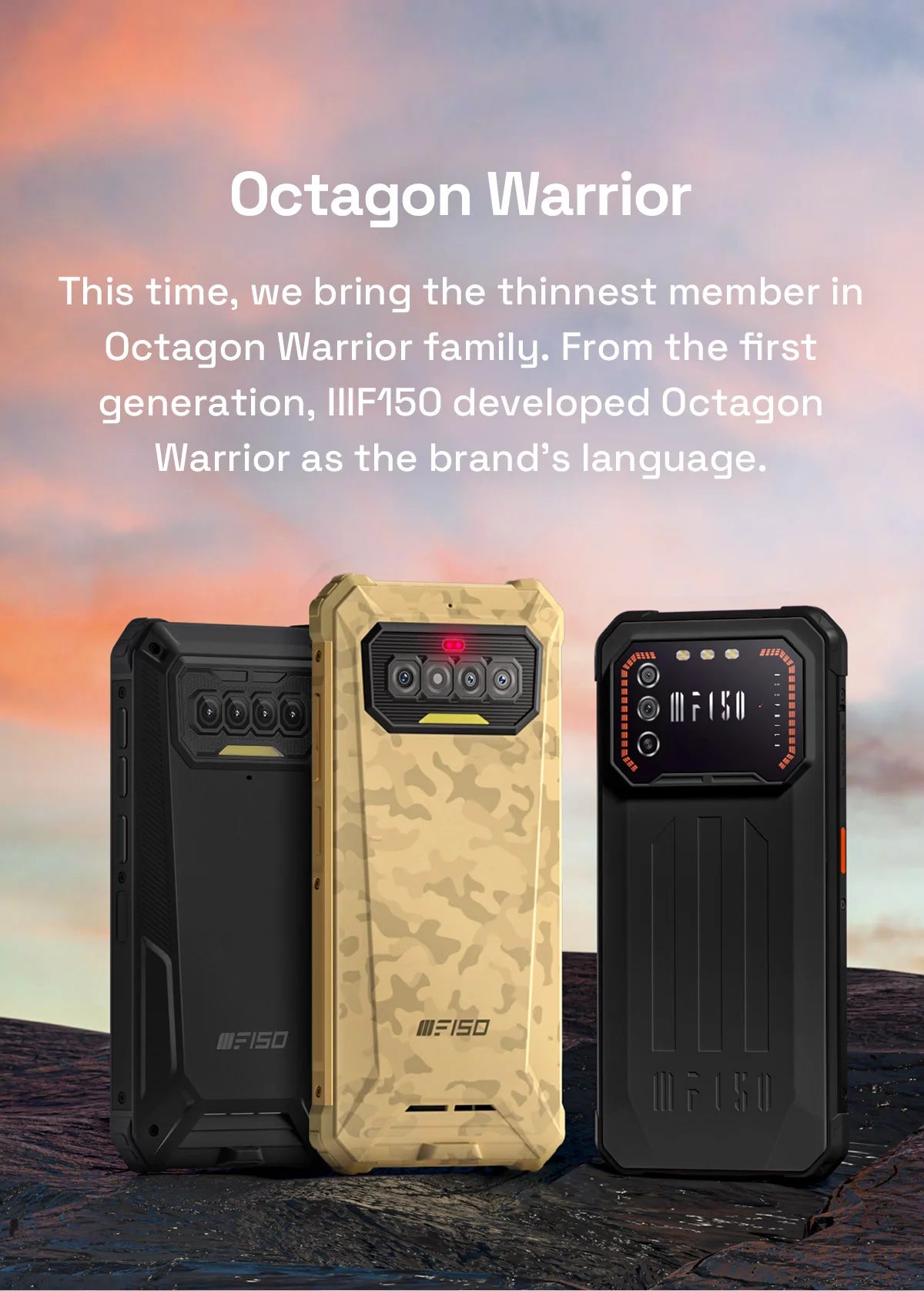 IIIF150 Air1 Rugged Phone Smartphone 5000mAh Battery 6.5" FHD+ Display 20MP Camera NFC IP68 IP69K 11.35MM Ultra-Thin Rugged