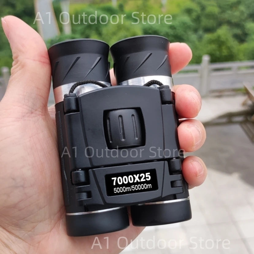 Powerful Long Range Binoculars Monocular Telescope Folding Portable BAK4 FMC Optics Jumelles for Outdoor Camping Hunting Concert