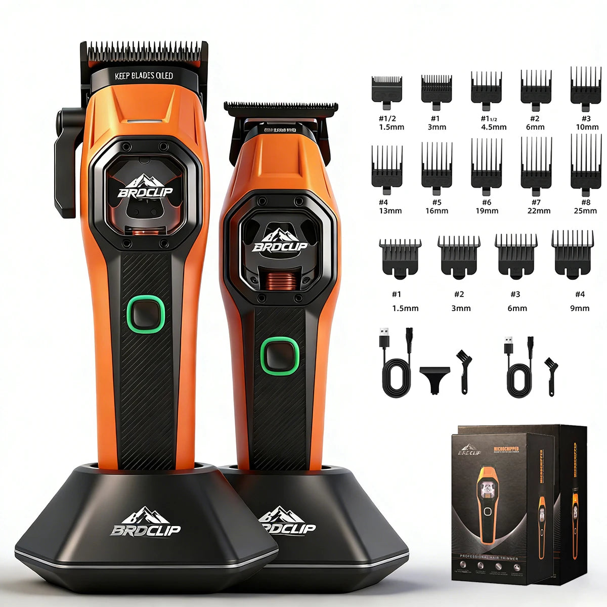 New Professional BRDCLIP Salon Barber Kit vector motor Hair Clipper 7800-13000RPM Trimmer 8000-13000RPM Metal body 2603 Shaver