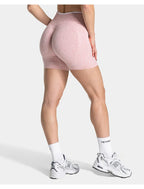 Quick drying seamless yoga shorts for women, high waisted, hip lifting, abdominal tightening, running and fitness pants