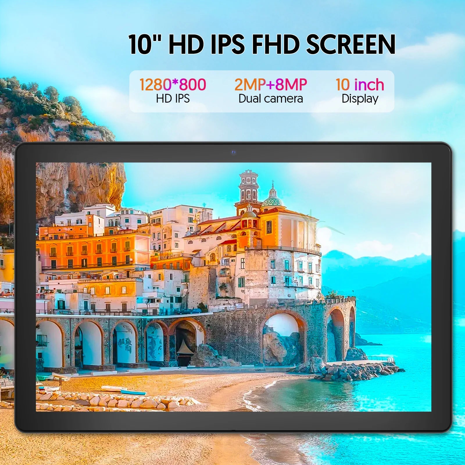 Latest Global Version Android 15 Tablet, 10-inch Tablet, Quad-core Processor, 1280*800 Resolution, 12 (3+9) GB RAM, 64GB Storage