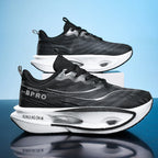 Men's Casual, Comfortable and Fashionable Road Running Shoes, Stable Inversion, Sports and Outdoor, Lace-Up Design, Low-Top Style, Fabric Upper and Comfortable Insoles, Non-Slip Wear-Resistant Soles, Geometric Patterns, Suita