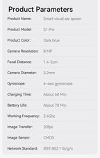 Upgraded Smart Visual Ear Wax Cleaner With Camera 800W HD Endoscope Multi-Functional Visual Ear Cleaning Tool Includes Storage