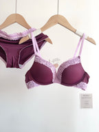Sexy Leopard Print Lingerie Set Women Wireless Invisible Push Up Small Breasts,adjustable A To C Cup,sheer Lace Pure Design, S-X