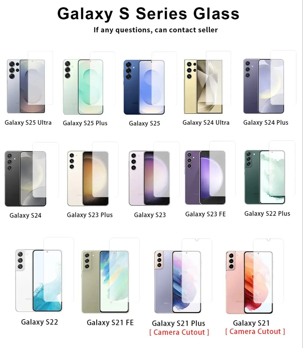 High Clear Protective Glass For Samsung Galaxy S24 Ultra S22 Plus S21 S23 FE S25 Screen Protector Anti Shatter Tempered Film