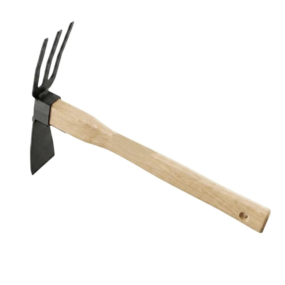 Robust Hardwood Handle Small Hand Hoe High-Strength Metal Head Lightweight Design Multi-functional Garden Tool