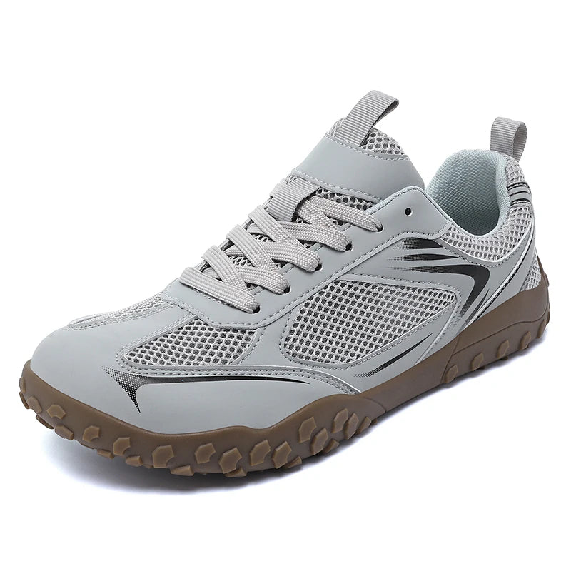 Unisex Wide Width Hiking Shoes Breathable Mesh Outdoor Trekking Sneakers Anti Slip Rubber Sole Walking Trainers Summer Autumn